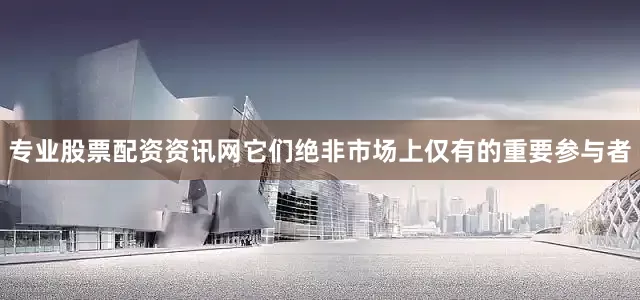 专业股票配资资讯网它们绝非市场上仅有的重要参与者